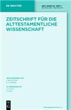 Zeitschrift Fur Die Alttestamentliche Wissenschaft