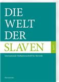 Welt Der Slaven-halbjahresschrift Fur Slavistik